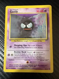Pokemon WOTC Gastly Haunter Abra Kadabra Lot Vintage 1999 Base/Fossil LP - Image 3