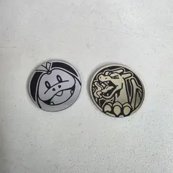Pokemon TCG Coin Lot Charizard & Fuecoco 2" Diameter Holo Plastic Tokens - Image 1