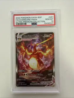 2019-2023 Pokemon SWSH Black Star Promos Charizard VM #SWSH261 PSA 10 Gem Mint - Image 1