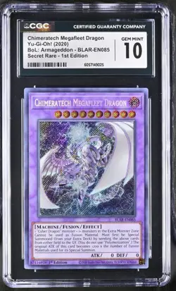 Chimeratech Megafleet Dragon *CGC 10* BLAR-EN085 *POP 2* Secret Rare* 2020 - Image 1