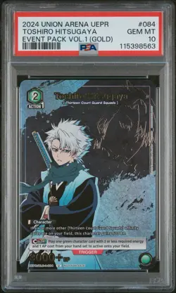 UNION ARENA Toshiro Hitsugaya Event Pack Vol. 1 (Gold) Promo BLC-1-084 PSA 10 - Image 1