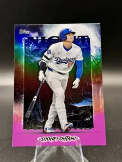 Shohei Ohtani 2025 Topps Night Terrors Pink Foil NT-2 Dodgers MLB - Image 1