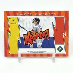 2025 Panini Prospect Edition Roman Anthony RC Rookie Kaboom! Short Print Insert - Image 2