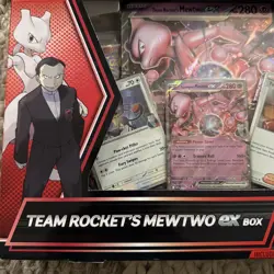 Pokemon TCG Team Rocket's Mewtwo EX Collection Box New Sealed fast ship ✅ - Image 2