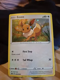 Eevee - Cosmos Holo - SWSH095 Battle Styles Black Star Promo Pokemon Card LP - Image 2
