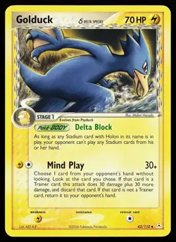 Golduck 43/110 Uncommon Holon Phantoms Pokemon Card - Image 1