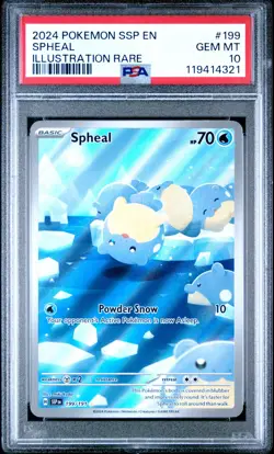 2024 Pokemon SSP EN Spheal 199/191 Illustration Rare PSA 10 - Image 1