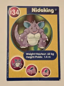 Pokemon 1999 Burger King Promo Card Articuno #144 Pokemon Movie PokeTrivia LP - Image 1