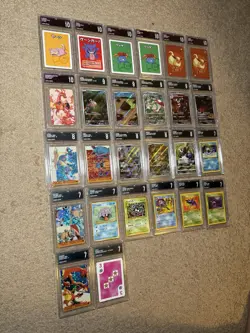 Pokemon Graded Bundle of 26 Cards PSA 10-7 Random - Image 1