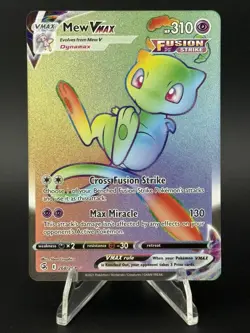 Mew VMAX (Secret) 268/264 Swsh08: Fusion Strike Holo POKEMON TRADING CARD - Image 1