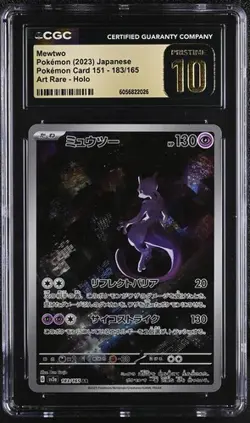 ✨✨ CGC 10 Pristine Mewtwo 183/165 AR Art Rare 151 sv2a Pokemon Card - Image 1
