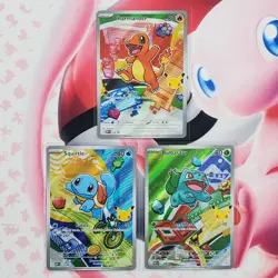 Charmander 038 + Squirtle 039 + Bulbasaur 037 - First Partner Pokemon Cards L250 - Image 1