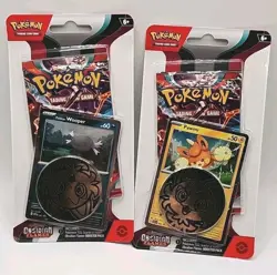 SEALED Pokemon Obsidian Flames Wooper & Pawmi Promo Checklane Blister Pack Pair - Image 1