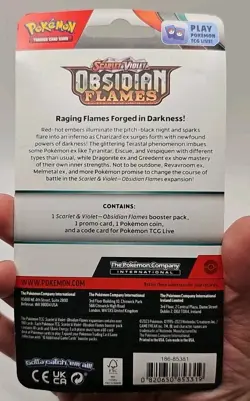 SEALED Pokemon Obsidian Flames Wooper & Pawmi Promo Checklane Blister Pack Pair - Image 3