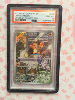 2023 POKEMON SVP EN-SV BLACK STAR PROMO #044 CHARMANDER PSA 10 - Image 1