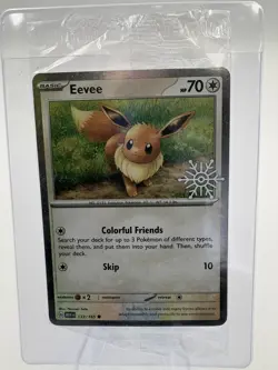 Eevee 133/165 SEALED Pokemon Holiday Calendar 2025 Stamp Snowflake promo - Image 1