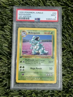 1999 POKEMON JUNGLE 1ST EDITION #23 NIDOQUEEN PSA 9 - Image 1