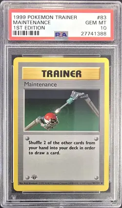 1999 POKEMON GAME 1ST EDITION #83 MAINTENANCE PSA 10 - Image 1