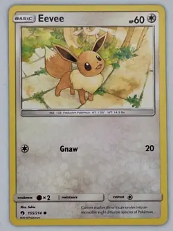 Eevee 155/214 Pokemon - Sun & Moon Lost Thunder MP - Image 1