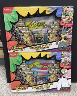 2 Pokemon Ascended Heroes Premium Poster Collection Lucario Gardevoir Bundle - Image 1