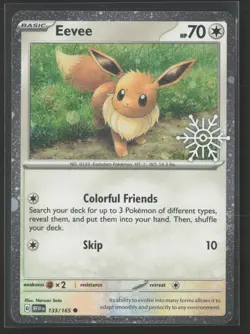 Eevee (Holiday Calendar) 133/165 Cosmos Holo Pokemon NM - Image 1