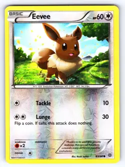 Eevee 63/98 Common Ancient Origins Pokemon Reverse Holo Lightly Played - Image 1