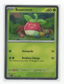 Pokemon Obsidian Flames 016/197 Bounsweet Cosmos Holo EXCLUSIVE (FREE S&H) - Image 1