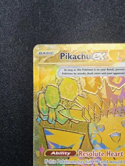 Pikachu ex 179/131 Gold Hyper Rare Scarlet Violet Prismatic Evolutions Pokemon - Image 3