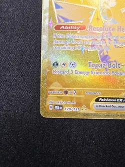 Pikachu ex 179/131 Gold Hyper Rare Scarlet Violet Prismatic Evolutions Pokemon - Image 5