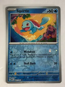 Pokemon TCG 151 Costco Reverse Holographic Squirtle 007/165 Near Mint - Image 1