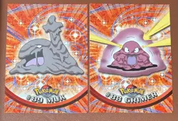 Pokemon TOPPS TV Animation Series 2 89 MUK & 88 GRIMER PACK FRESH - Image 1