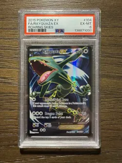 2015 Pokemon XY Roaring Skies FA Rayquaza EX #104 PSA 6 - Image 1
