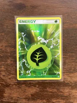 Pokemon Holon Phantoms #105/110 Grass Energy - Holo Rare LP - Image 1
