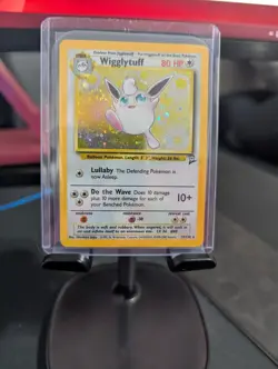 Pokemon Wigglytuff Rare Holo TCG Pokemon Base Set 2 Damaged Condition 19/130 - Image 1