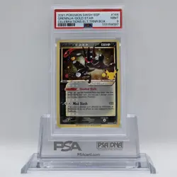 2025 Pokemon SWSH BSP Celebrations ELT TRNR Box #144 Greninja Gold Star PSA 9 - Image 1