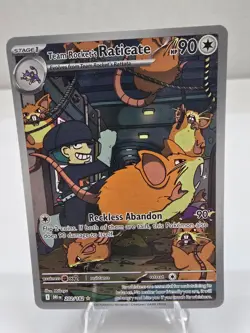 Pokemon TCG: Team Rocket's Raticate 202/182 Destined Rivals Illustration Rare NM - Image 1