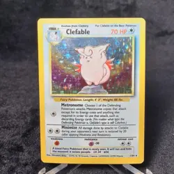 Pokemon Clefable No Symbol ERROR Jungle 1/64 Holo Rare TCG Vintage English - Image 1