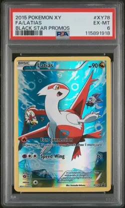 2015 POKEMON XY BLACK STAR PROMO LATIAS #XY78 HOLO PSA 6 EX #115891918 - Image 1