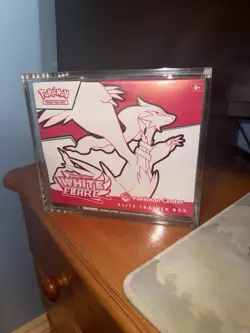 Pokemon Sealed White Flare Pokemon Center ETB Elite Trainer Box W/ Acrylic Case - Image 1