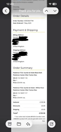 Pokemon TCG: Pokemon Center Black Bolt & White Flare Elite Trainer Box ETB Set🔥 - Image 5
