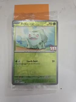 Bulbasaur Pokemon TCG Scarlet & Violet 151 Best Buy Stamped Promo Sealed 001/165 - Image 1