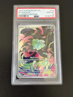 Pokemon TCG Bulbasaur 133/132 Mega Evolution Illustration Rare PSA 10 GEM MINT - Image 1