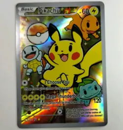 Pikachu After Skool Hobby non-TCG Pokemon Card Charmander Squirtle Bulbasaur - Image 1