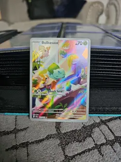 Pokemon TCG Bulbasaur Stellar Crown Illustration Holo Card 143/142 NM/M - Image 1