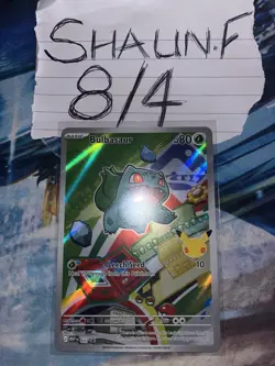 Pokemon TCG Bulbasaur MEP 037 First Partner Illustration Black Star Promo Mint - Image 1