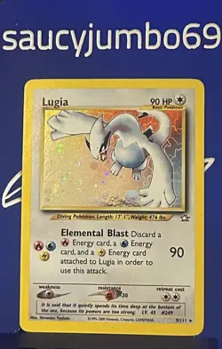 Lugia Neo Genesis 1995-2000 Holo 9/111 Unlimited MP - Image 1