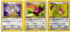 1st Edition Jungle Pokemon Card Lot Meowth Lickitung Jigglypuff NM WOTC - Image 1