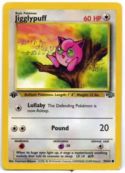 1st Edition Jungle Pokemon Card Lot Meowth Lickitung Jigglypuff NM WOTC - Image 4