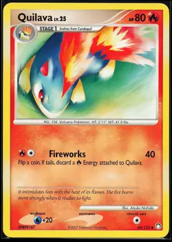 Quilava 60/123 Uncommon Mysterious Treasures Pokemon Card - Image 1