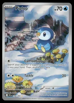 Cards Piplup 098/094 Phantasmal Flames Illustration Rare NM *3 - Image 1